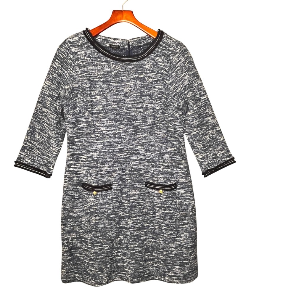 NEW TALBOTS Tweed Sheath Dress Knee Length Size 12 Business Casual Quiet Luxury‎